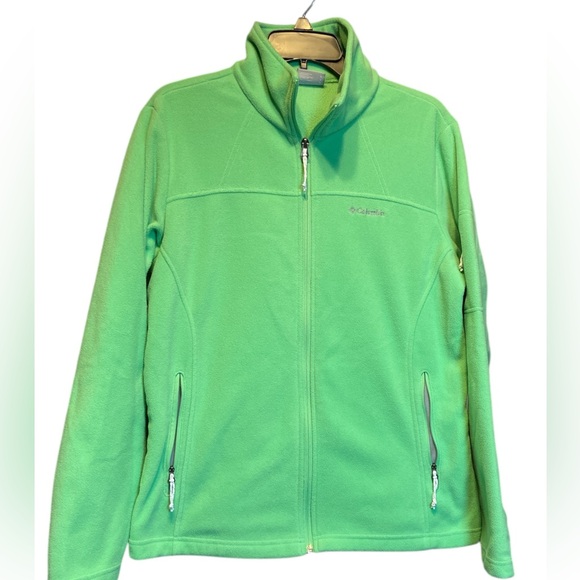 Columbia Jackets & Blazers - Columbia lime Green Full-Zip Fleece size large